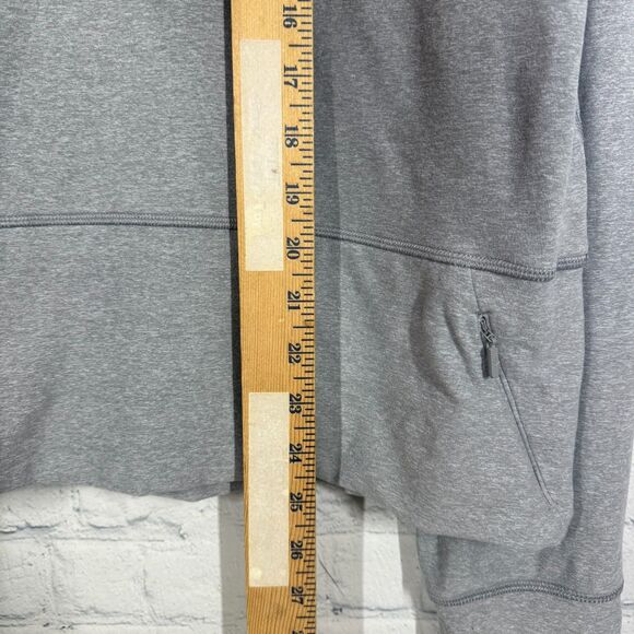 Lululemon Ready to Rulu Crop Sweater Women 12 Gray Pullover Funnel Neck Athletic - Picture 9 of 14